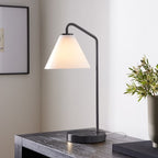 Lampada da Tavolo Cone Moderna in Vetro Latte