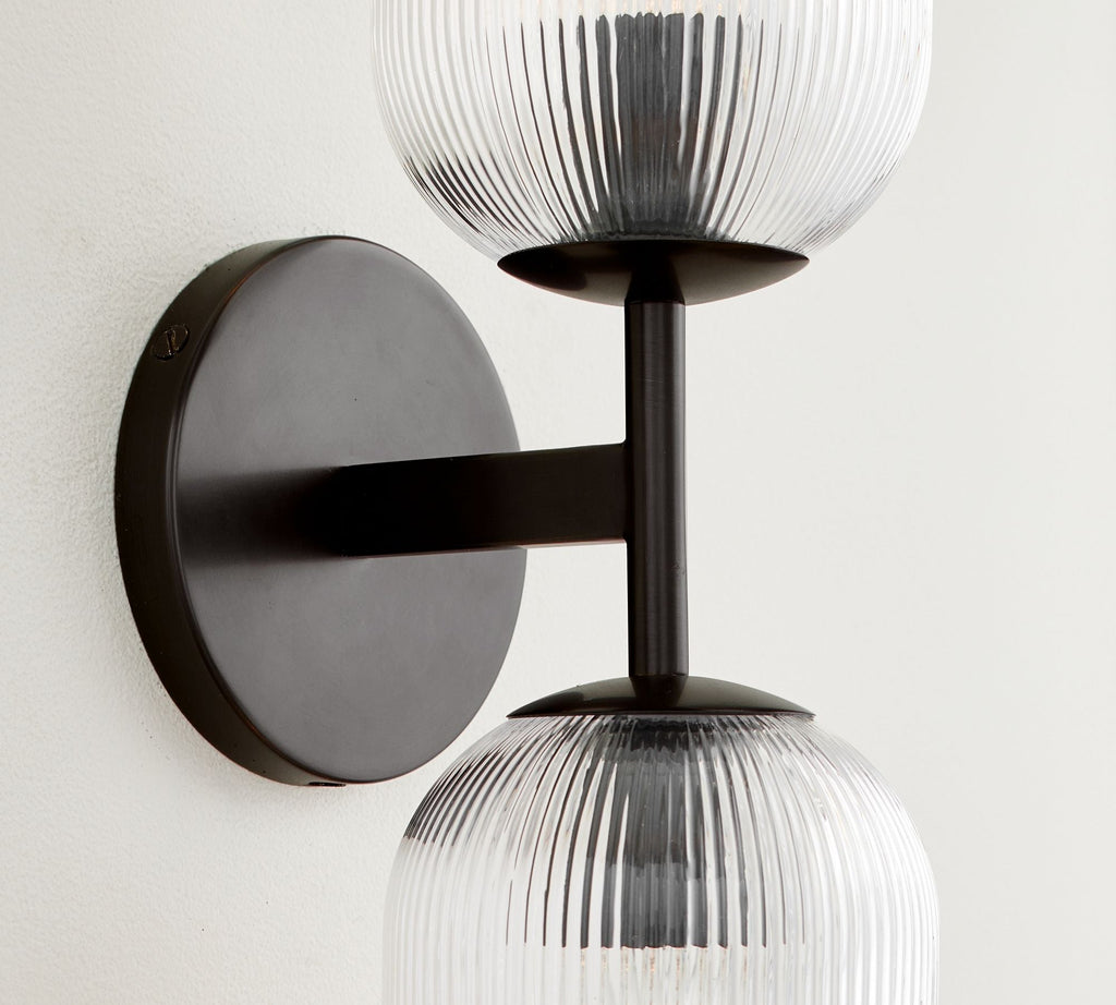 Luce da Parete in Vetro e Metallo Haze