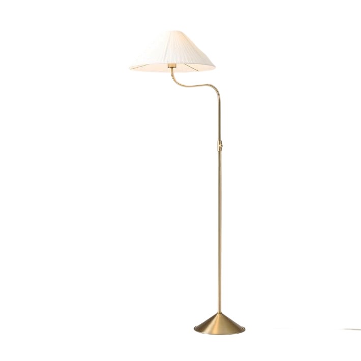 Lampada da Terra con Paralume in Lino Lieve per Soggiorni Moderni