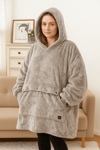 Felpa con Cappuccio Riscaldata USB – Morbida Coperta Elettrica da Indossare per un Comfort Accogliente a Casa