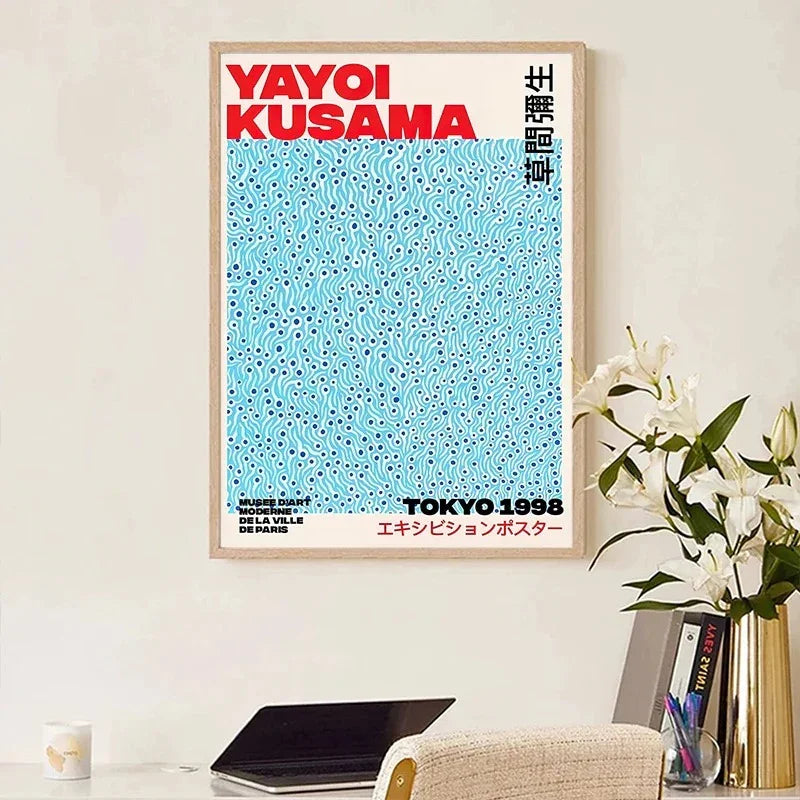 Arte da Parete in Tela Moderna di Yayoi Kusama