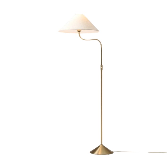 Lampada da Terra con Paralume in Lino Lieve per Soggiorni Moderni