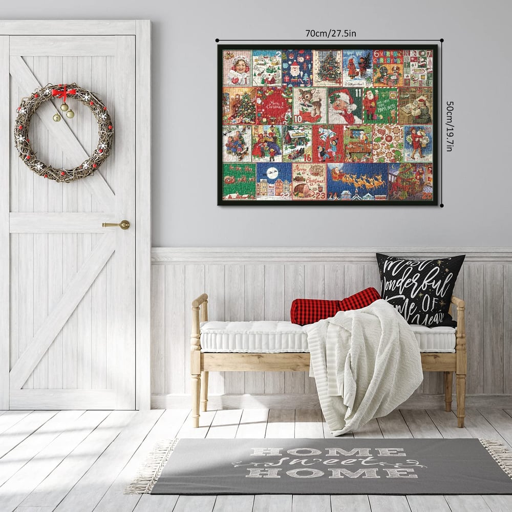 PuzzleJoy Calendario dell'Avvento Puzzle | Unico puzzle da 1000 pezzi per divertimento quotidiano!