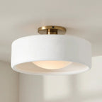 Lampada da soffitto a tamburo in porcellana