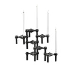 Portacandele astratto in design molecolare – Decorazione moderna in metallo per spazi abitativi eleganti