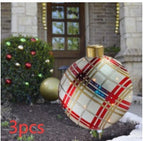 Palla di Natale Gonfiabile 60 cm – Decorazione Natalizia in PVC Resistente alle Intemperie per Esterni