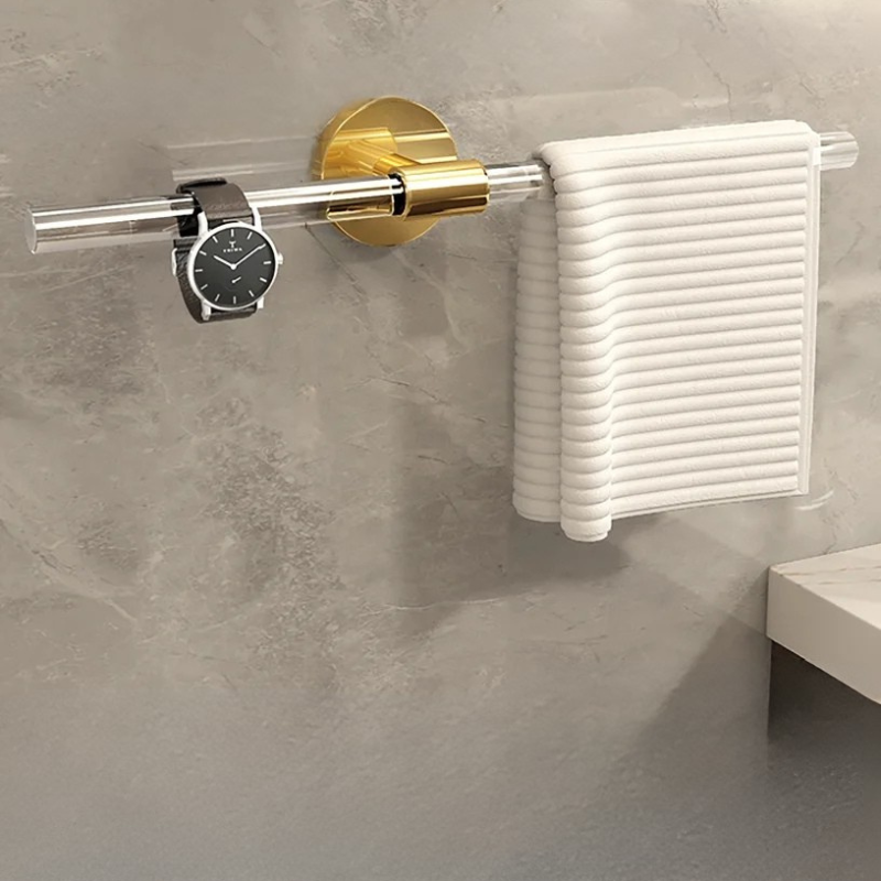 Barra per Asciugamani da Parete in Acrilico, Porta Asciugamani da Bagno, Appendiabiti per Ciabatte