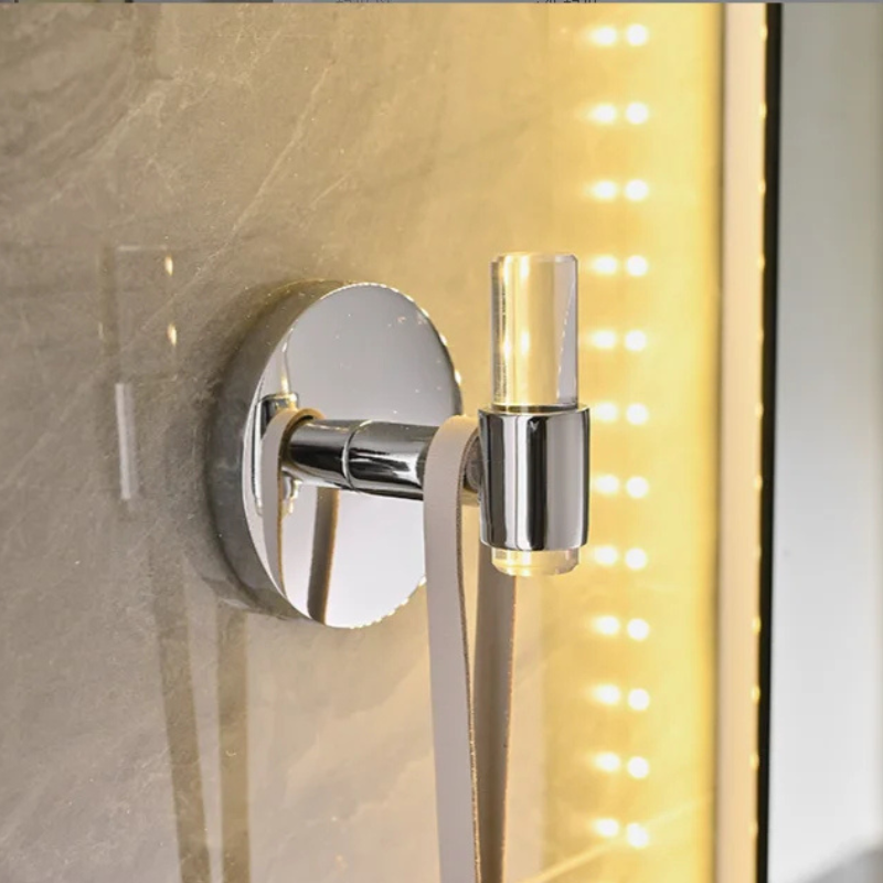 Barra per Asciugamani da Parete in Acrilico, Porta Asciugamani da Bagno, Appendiabiti per Ciabatte