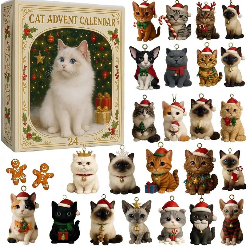 Calendario dell'Avvento con 24 gatti felici - 2026