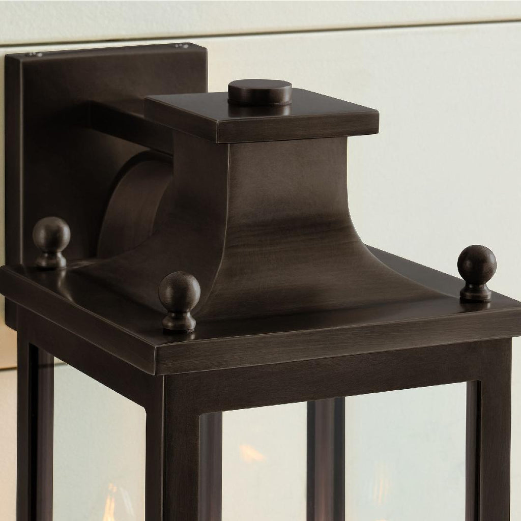 Lampada da Parete da Esterno in Ottone e Vetro