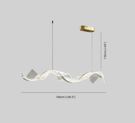 Kirsten Luminaires Sospensione Vaga Moderna Metallo/Acrilico Bianco/Oro Salotto