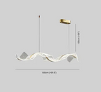 Kirsten Luminaires Sospensione Vaga Moderna Metallo/Acrilico Bianco/Oro Salotto