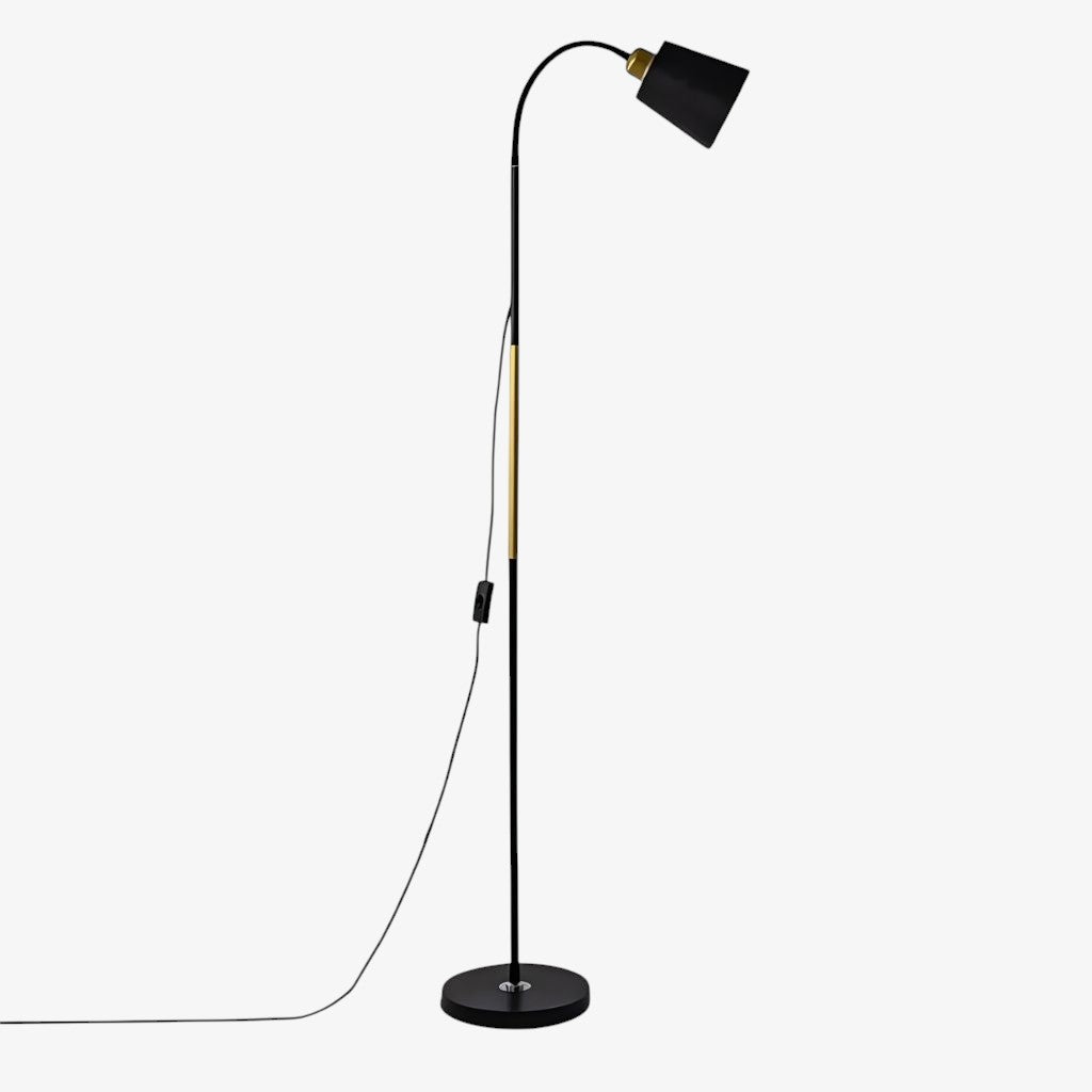 Lampada da Terra Regolabile con Testa Lampada Orientabile – Lampada da Lettura Funzionale