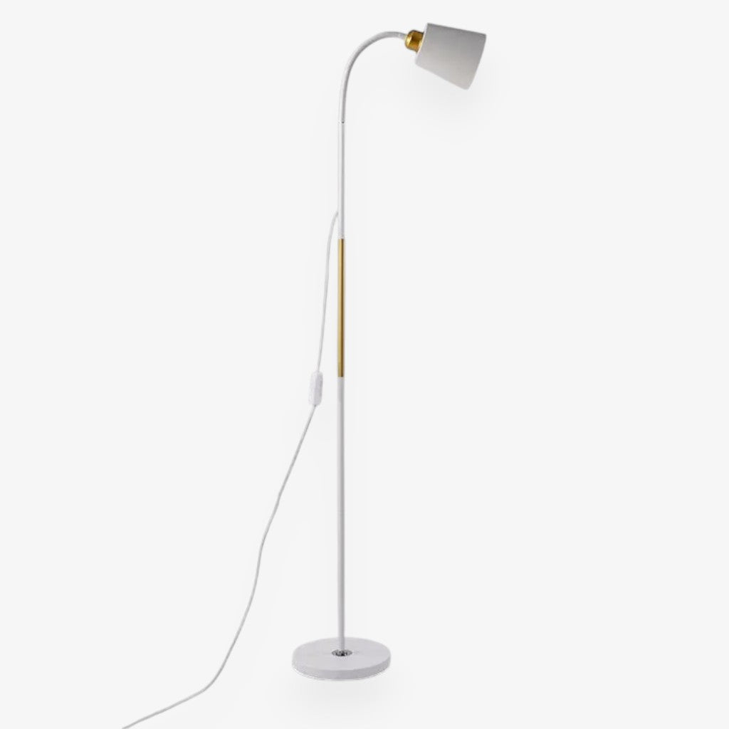 Lampada da Terra Regolabile con Testa Lampada Orientabile – Lampada da Lettura Funzionale