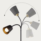 Lampada da Terra Regolabile con Testa Lampada Orientabile – Lampada da Lettura Funzionale
