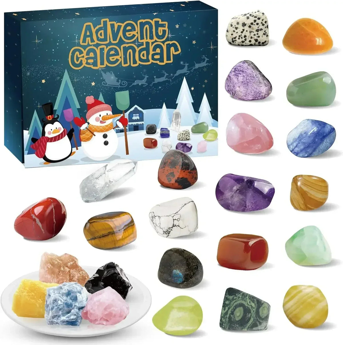 Calendario dell'Avvento con Pietre Preziose per Bambini – 24 Pietre Preziose Reali