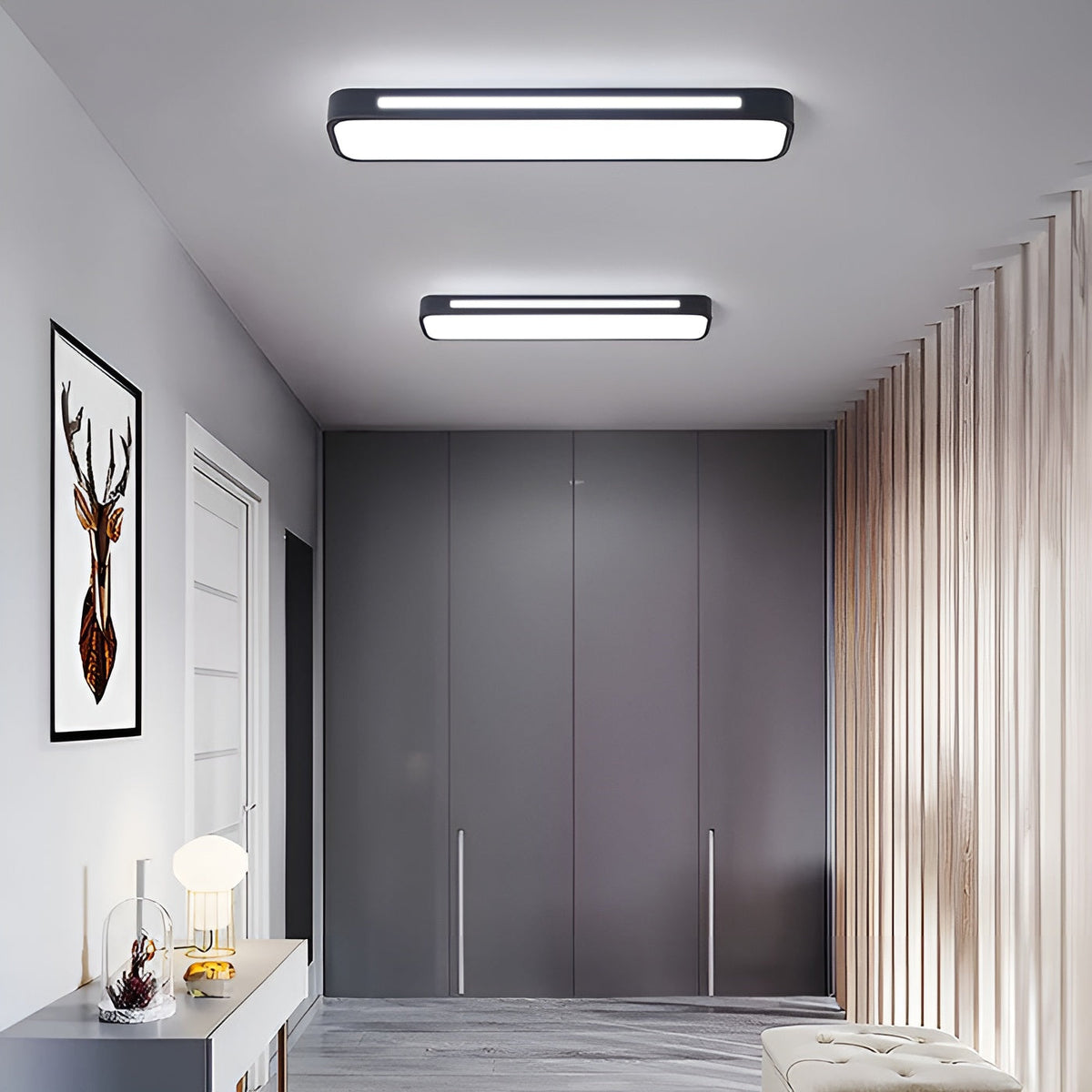 Lampada da soffitto rettangolare – Linee chiare e design moderno | Perfetta per soggiorno e zona pranzo