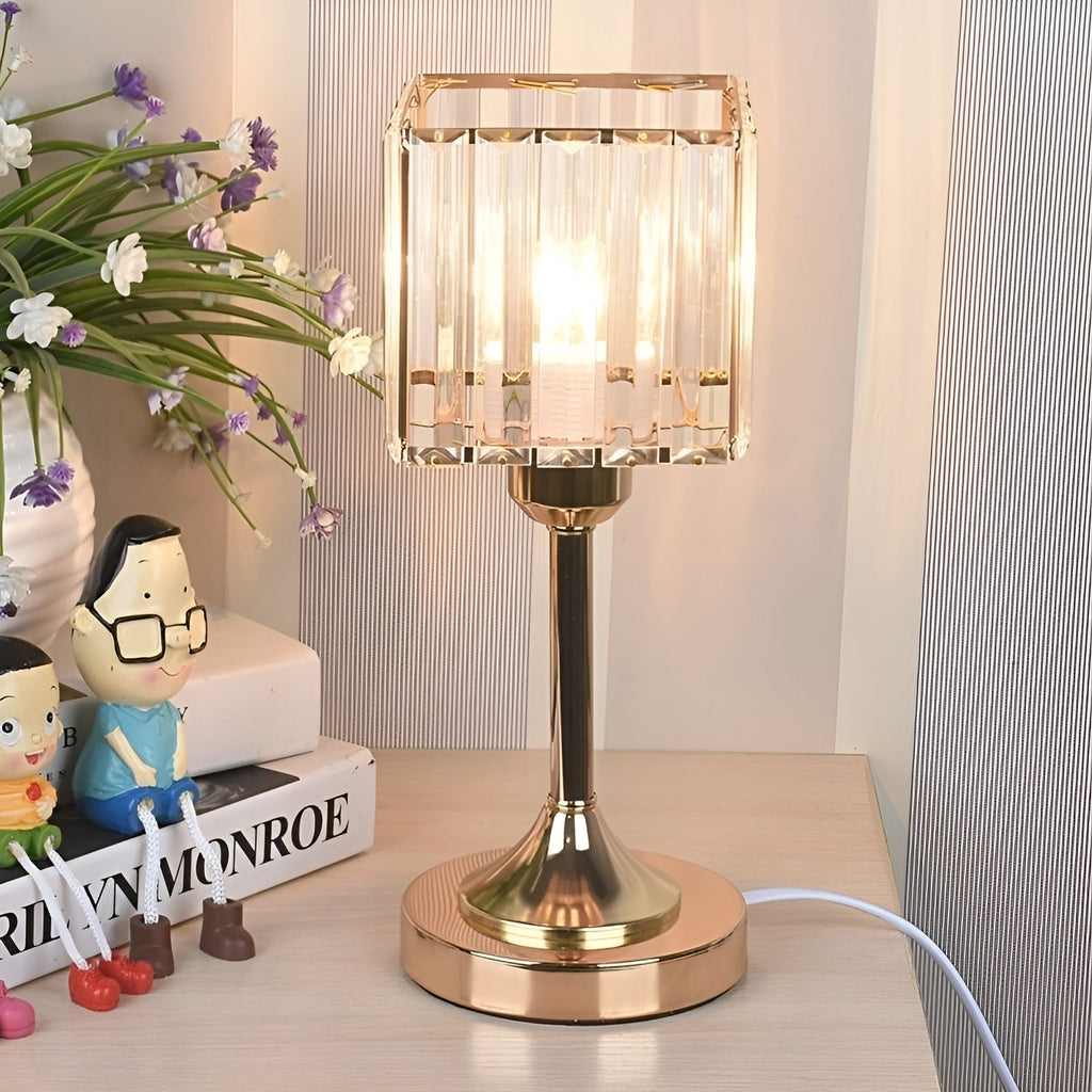 Lampada GlowGem - Lampada da tavolo LED in cristallo nordico