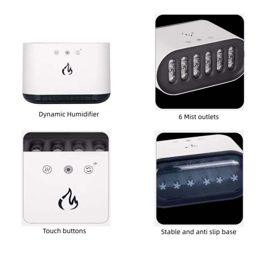 Airmist Pro – Umidificatore Ultrasuoni con Luce LED e 6 Ugelli