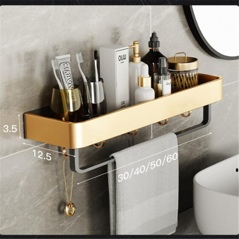 Supporto per Ripiani da Bagno in Alluminio - Ripiano da Bagno