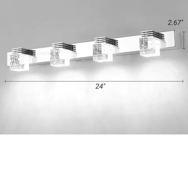 Applique in Cristallo di Alluminio Lampada da Parete LED Moderna Specchio Decorazione per la Casa