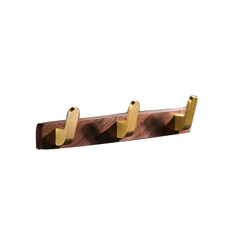 Gancio per Asciugamani da Parete in Legno e Alluminio - Accessori per Bagno, Mensola per Vestiti