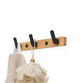 Gancio per Asciugamani da Parete in Legno e Alluminio - Accessori per Bagno, Mensola per Vestiti
