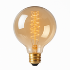 Lampadina a incandescenza a sfera con filamento a spirale vintage 40W Edison