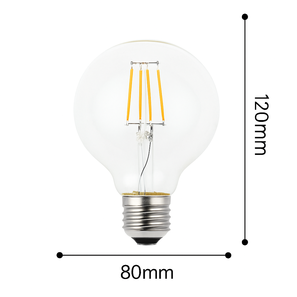 Lampadina E27 LED globolare filamentosa a incandescenza Edison