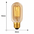 Lampadina grande tubo a incandescenza filamento vintage 40W Edison