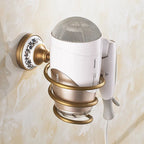 Set di Accessori da Bagno in Ottone Antico Spazzolato con Barra per Asciugamani e Porta Carta