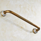 Set di Accessori da Bagno in Ottone Antico Spazzolato con Barra per Asciugamani e Porta Carta