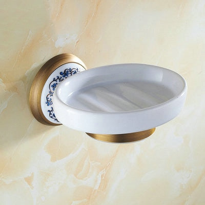 Set di Accessori da Bagno in Ottone Antico Spazzolato con Barra per Asciugamani e Porta Carta