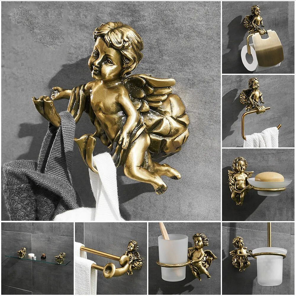 Set di Accessori per Bagno in Bronzo Antico - Accessori per Asciugamani