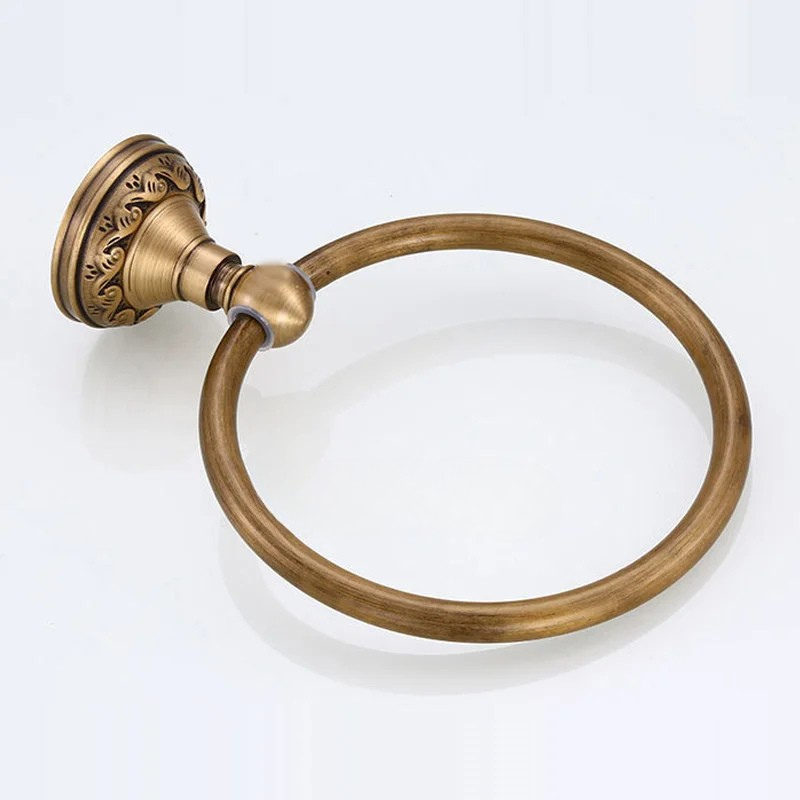 Anello Porta Asciugamano Antico da Parete in Alluminio Rotondo per Bagno