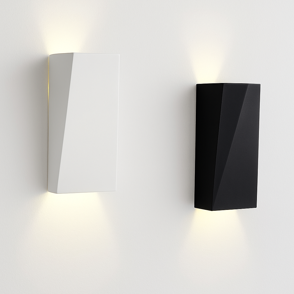 Applique design LED cubica (nera o bianca)