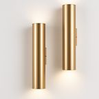 Applique design tubo cilindrico dorato a LED