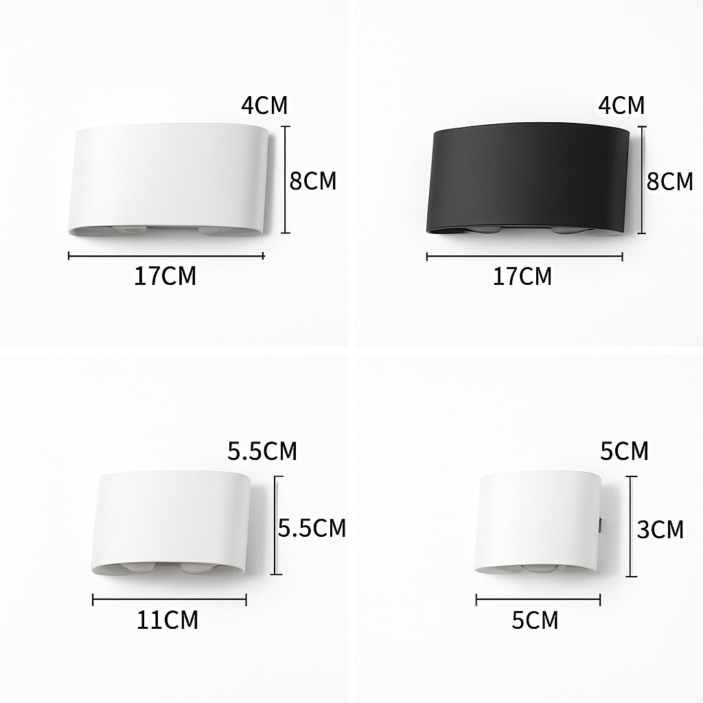Applique esterna LED Porch (nero o bianco)