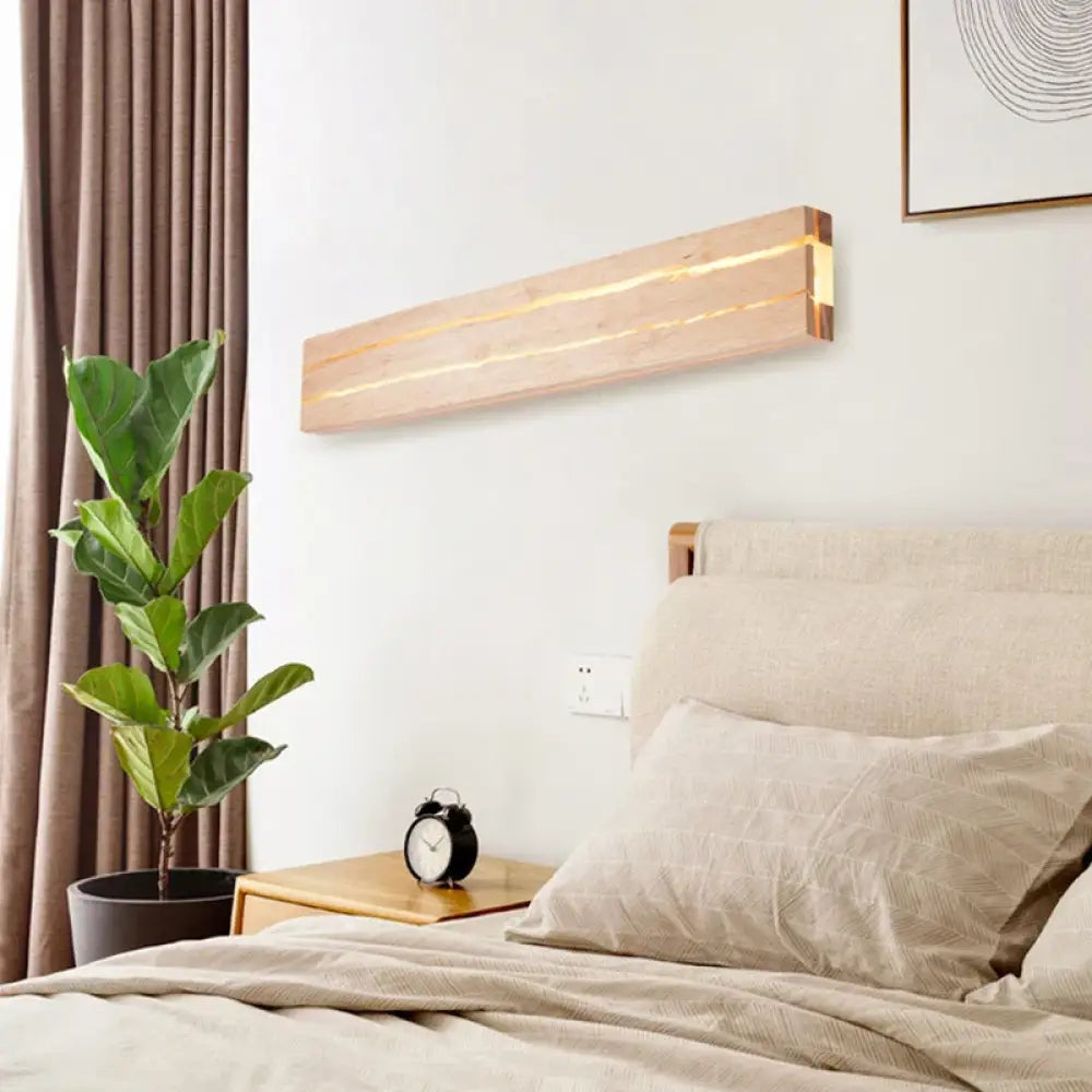 Applique Lunga Murale In Legno