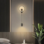 Applique Murale Nera Sospensione Salone