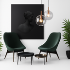 Applique murale con sfera di vetro sospesa