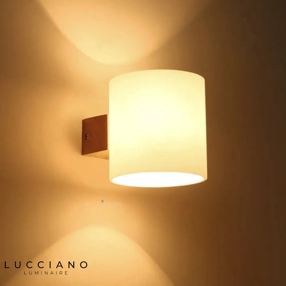 Applique Murale Trasparente Legno Bianco Salotto