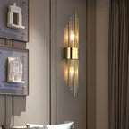 Applique murale di lusso dorata design elegante.