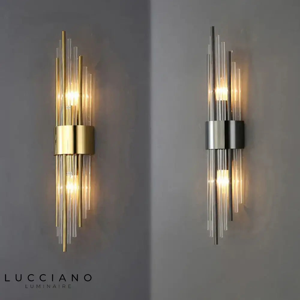 Applique murale di lusso dorata design elegante.