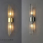 Applique murale di lusso dorata design elegante.