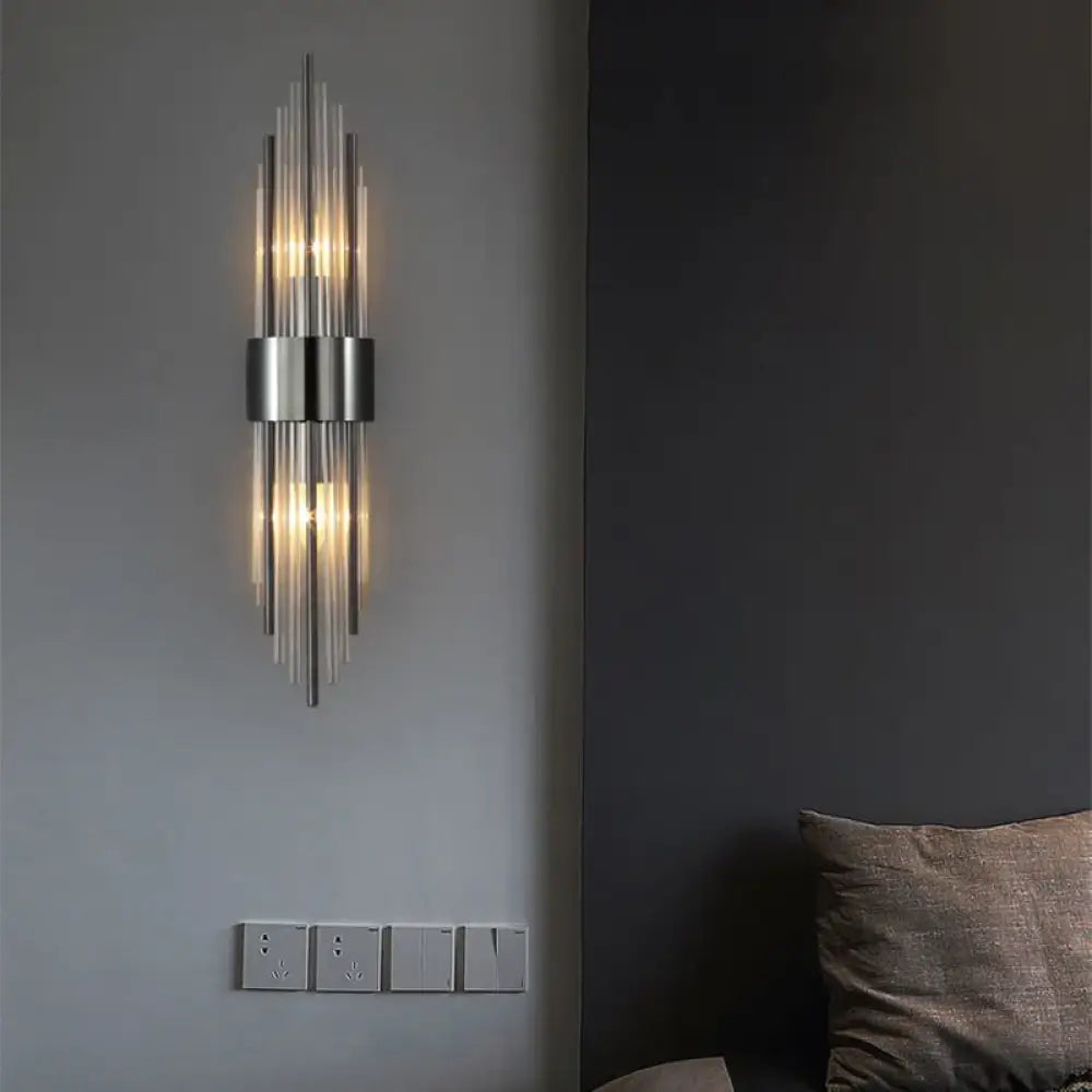 Applique murale di lusso dorata design elegante.