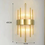 Applique murale di lusso dorata design elegante.