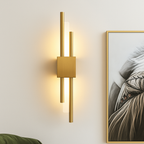 Applique murale design LED con barra in metallo dorato Xeres