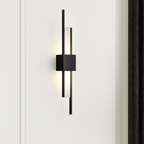 Applique murale design LED con barra in metallo dorato Xeres