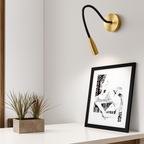 Applique murale design LED con stelo regolabile nero